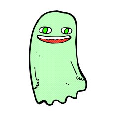 funny comic cartoon ghost N26