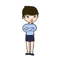 comic cartoon annoyed woman N55