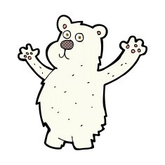 comic cartoon funny polar bear N2