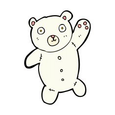 comic cartoon cute polar teddy bear