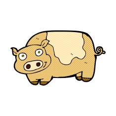 comic cartoon pig N4