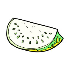 comic cartoon melon slice N5