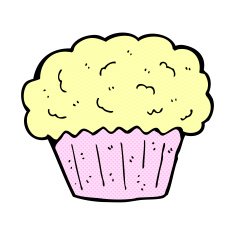 comic cartoon cupcake N17