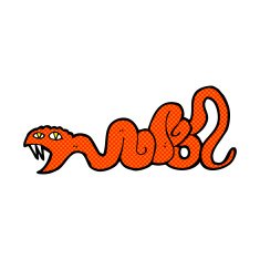 comic cartoon snake N22