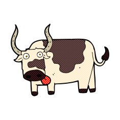 comic cartoon bull N9