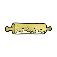 comic cartoon rolling pin N7