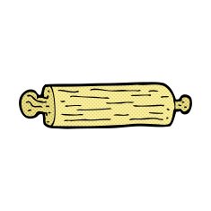 comic cartoon rolling pin N8