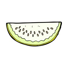 comic cartoon melon slice N7
