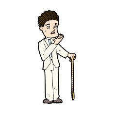 comic cartoon shocked gentleman N3