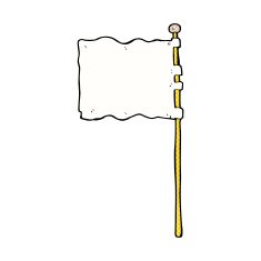 comic cartoon waving flag N2