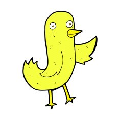 funny comic cartoon bird N37