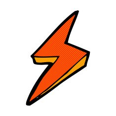 comic cartoon lightning bolt symbol N5