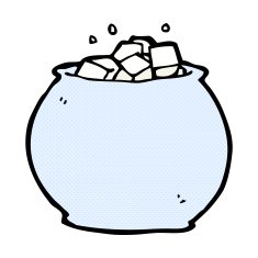 comic cartoon bowl of sugar N3