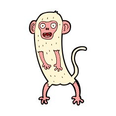 comic cartoon crazy monkey N3