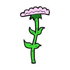 comic cartoon flower N87