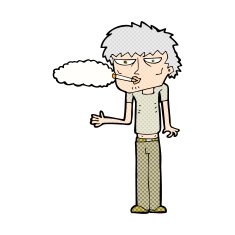 comic cartoon smoker N3