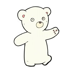 comic cartoon polar bear cub N10