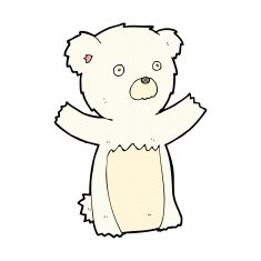 comic cartoon polar bear cub N11