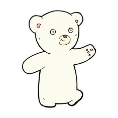comic cartoon polar bear cub N12