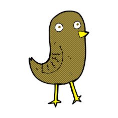funny comic cartoon bird N38
