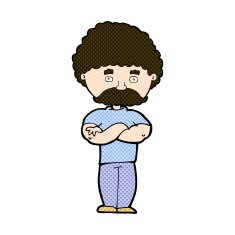 comic cartoon dad with folded arms N3