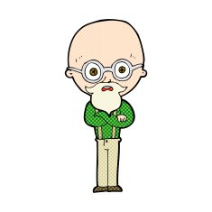 comic cartoon annoyed old man N20