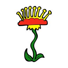 comic cartoon flower N88