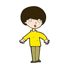 comic cartoon surprised man N37