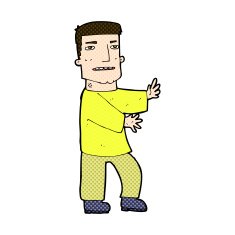 comic cartoon man gesturing N9