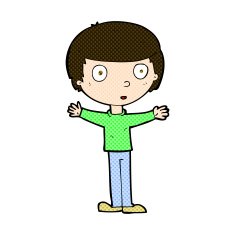 comic cartoon surprised man N39