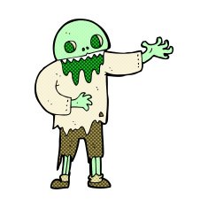 comic cartoon spooky zombie N3
