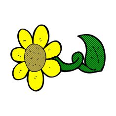 comic cartoon flower N92