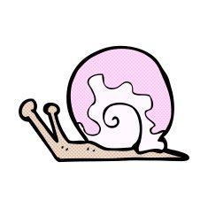 comic cartoon snail N12