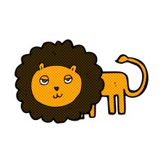 comic cartoon lion N5