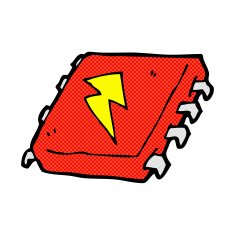 comic cartoon computer chip N8