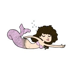 comic cartoon mermaid N21