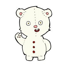 cute comic cartoon polar bear N5