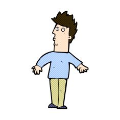 comic cartoon surprised man N40