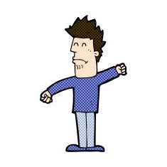 comic cartoon stressed man N19