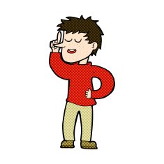 comic cartoon man with idea N30