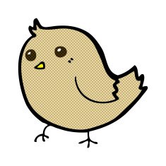 comic cartoon bird N78