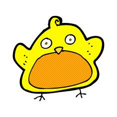 comic cartoon bird N79