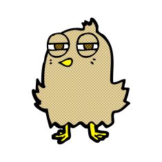 funny comic cartoon bird N39