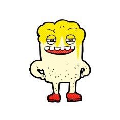 comic cartoon happy tooth N12
