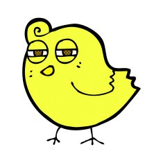 funny comic cartoon bird N40