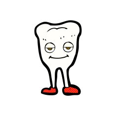 comic cartoon happy tooth N13