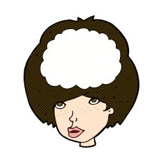 comic cartoon empty headed woman N3