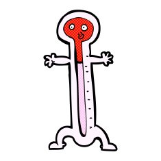 comic cartoon thermometer N5