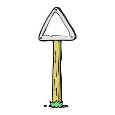 comic cartoon road sign N5