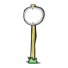 comic cartoon road sign N6